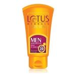 Lotus Herbals Safe Sun Men Advanced Daily UV Shield SPF 30 PA+++ Non Greasy All Skin Types, 100Gm