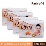 Dyna Milk Cream and Almond Oil Beauty Soap (125GM x 4)