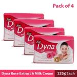 Dyna Rose Extract &amp; Milk Cream Beauty Soap (125GM x 4)