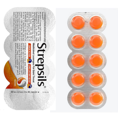 Strepsils Strips Orange 8 Tablets