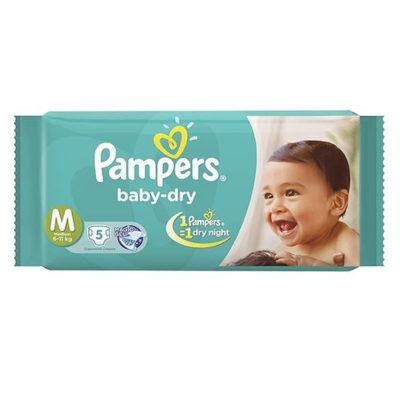 PAMPERS BABY DRY NB-SMALL DIAPERS 5