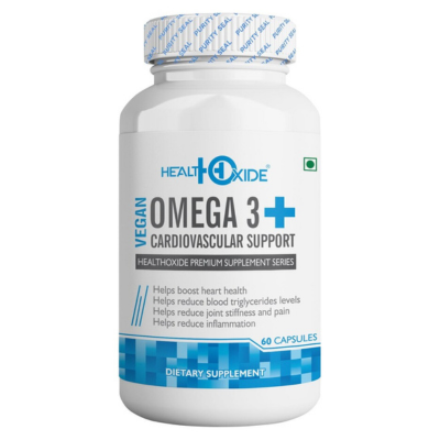 Healthoxide Omega 3 With 6,9 And Dha Flaxseed Cardiovascular Heart Health Support 60 Veg Capsules