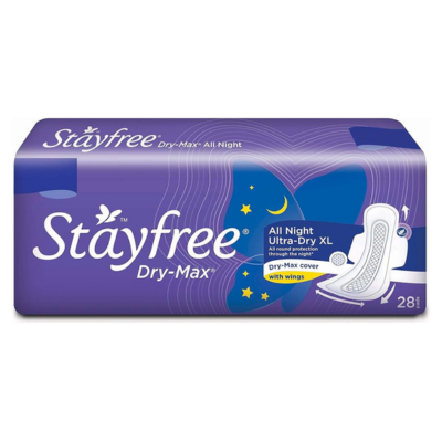 Stayfree Dry Max All Night Ultra-Dry Xl Pads( 28 Pads )