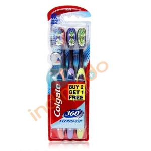 Colgate 360 Flosstip Soft Tooth Brush (Buy 2 Get 1)
