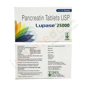 Lupase 25000 Tablet 10S