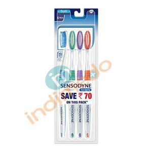 Sensodyne sensitive toothbrush with soft bristles - 4s pack